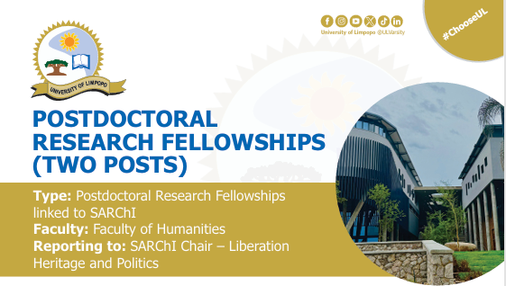 Vacancy Post: Postdoctoral Research Fellowships  linked to SARChI